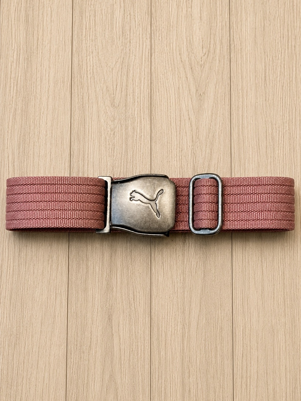 Puma Dusty Rose Web Belt | Pink Adjustable Sport Belt with Metal Buckle